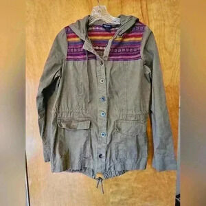 Womens Stoosh Jacket Green With Embellishment On Top Size M